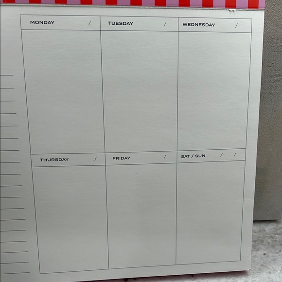 Wit & Delight- Anthropology Weekly Planner with Pink Stripes - Picture 3 of 7
